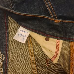 Old Navy Men's Denim Dark Wash Loose Fit Blue Jeans